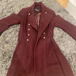 Maroon colored vintage guess coat